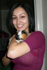 Picture of Didi and guinea pig. 