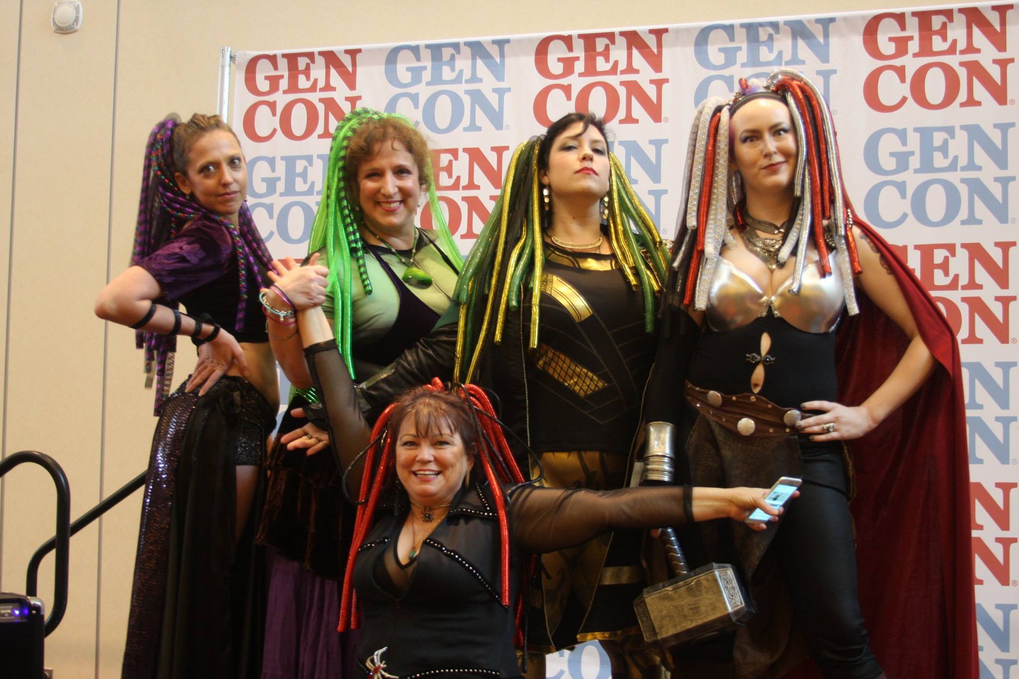 Different Drummer Belly Dancers performing as the Avengers.