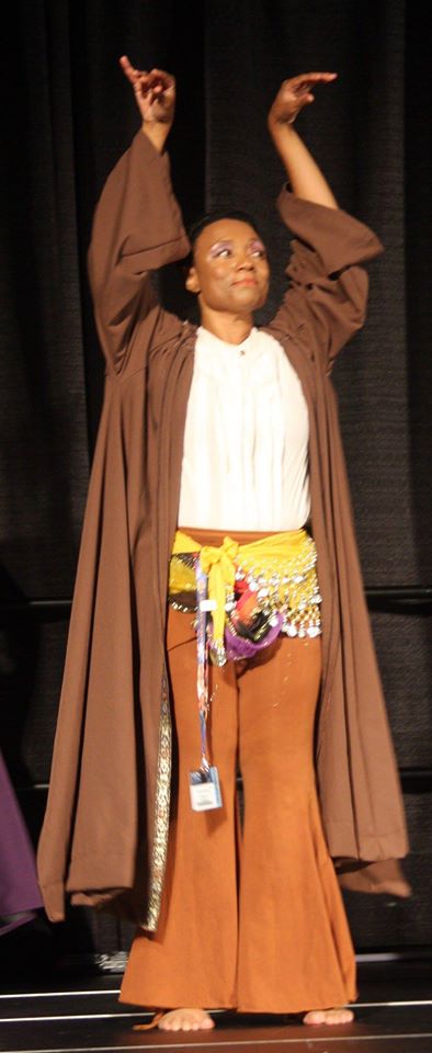 Laura dancing as Han Solo. 