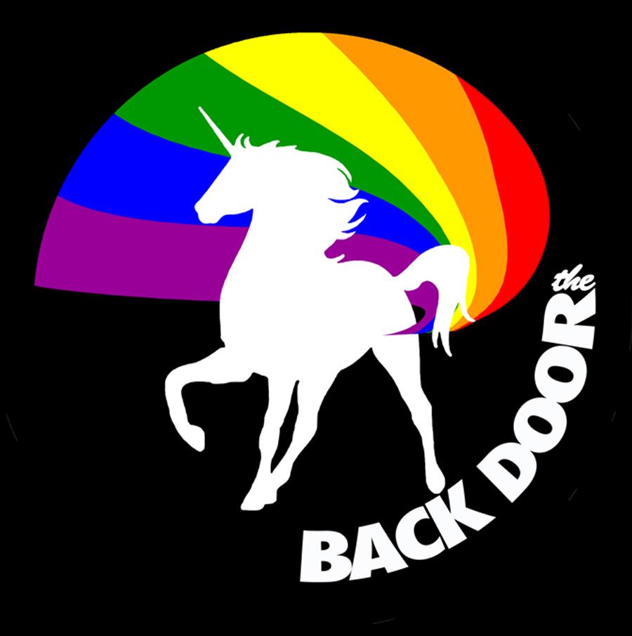 Logo for bar The Back Door, Bloomington, Indiana